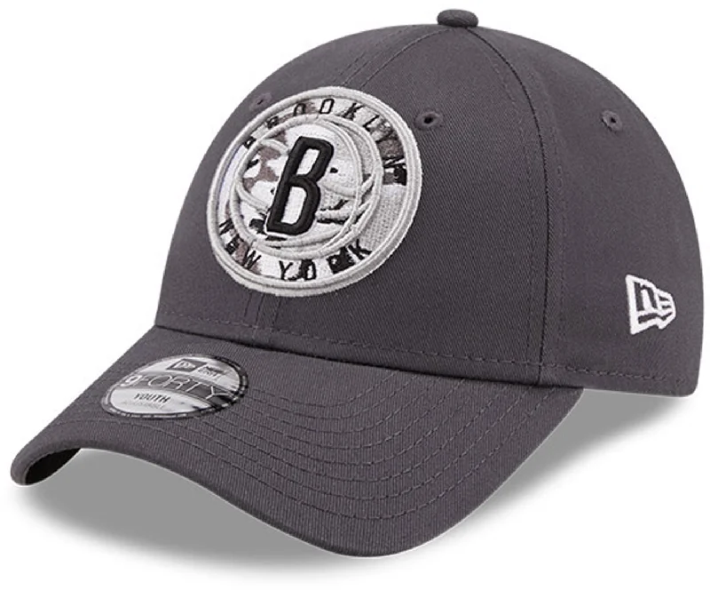 New Era Kids 9Forty Brooklyn Nets Graphite NBA Cap